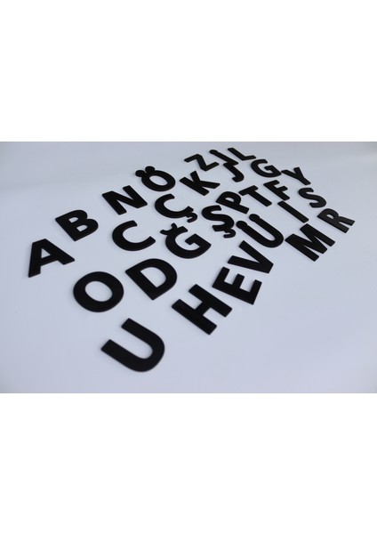 Alfabe Öğrenimini Eğlenceli Hale Getirin: Siyah Ahşap Büyük Alfabe Seti modelleri