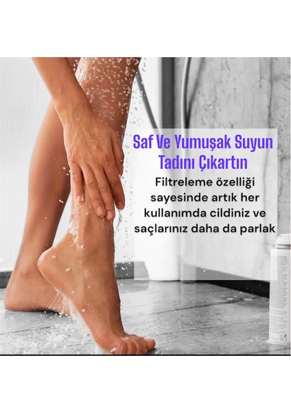 5 Adet Kireç Önleyici Filtre ve Su Tasarruflu Siyah Duş Başlığı