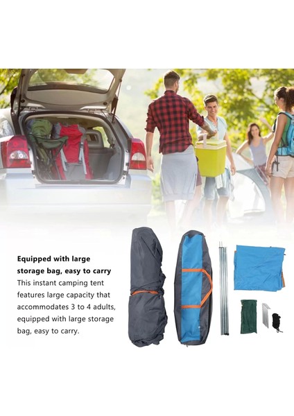 Tam Otomatik Su ve Rüzgar Geçirmez Gölgelikli Tenteli 6 Kişilik Kamp Çadırı 240*240*155CM fiyatları
