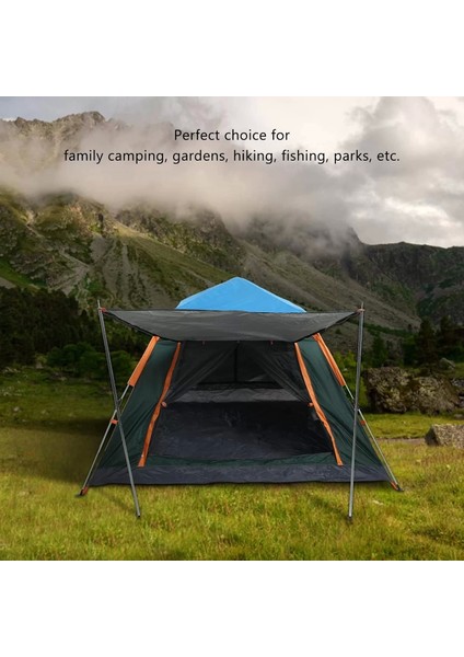 Tam Otomatik Su ve Rüzgar Geçirmez Gölgelikli Tenteli 6 Kişilik Kamp Çadırı 240*240*155CM modelleri