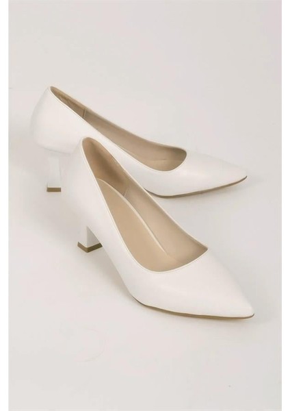 Kadın Sity Beyaz 6 cm Ince Topuklu Stiletto