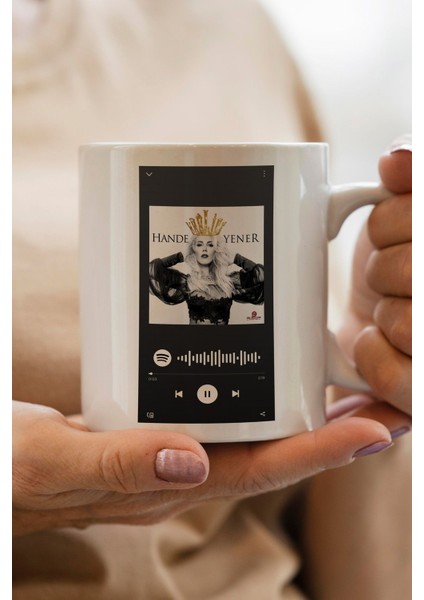 Hande Yener-Bir Bela Spotify Şarkı Kodlu Yılbaşı Hediyesi Kupa Bardak