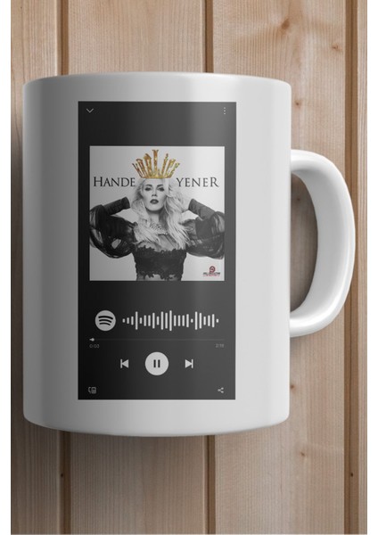 Hande Yener-Bir Bela Spotify Şarkı Kodlu Yılbaşı Hediyesi Kupa Bardak fiyatları