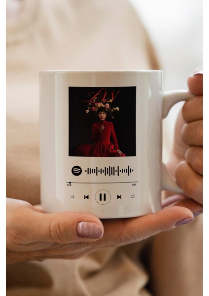 Zeynep Bastık-Lan Spotify Şarkı Kodlu Premium Yılbaşı Hediyesi Kupa Bardak