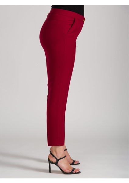 Bordo Bilek Pantolon
