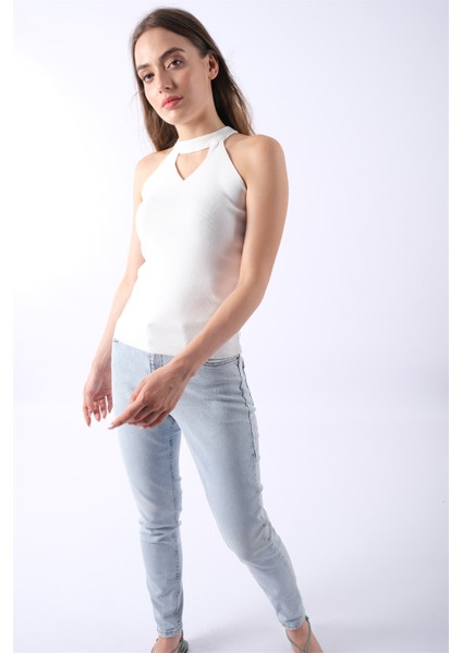 Açık Mavi Yüksek Bel Kot Jeans