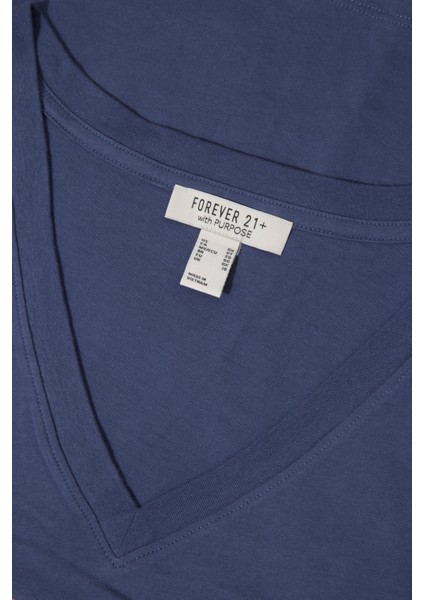 Plus Size V Yaka T-Shirt fiyatları