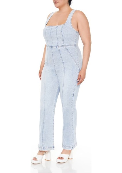 F21 Plus Size Kot Askılı Tulum