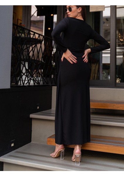 Toka Detaylı Elbise Siyah - L fiyatları