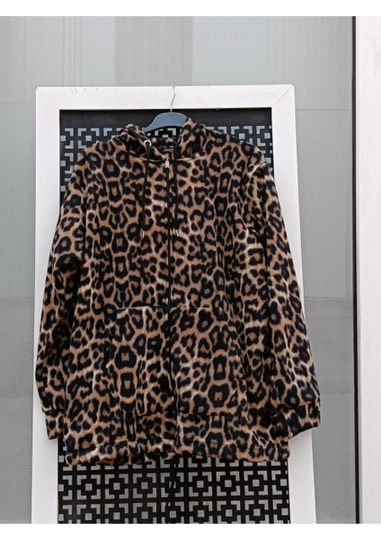 Leopar Desen Polar Hırka Leopar - 44