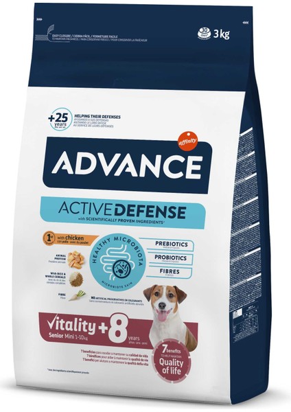 Active Defense Senior Mini 3kg Tavuklu Küçük Irk Yaşlı Köpek Maması