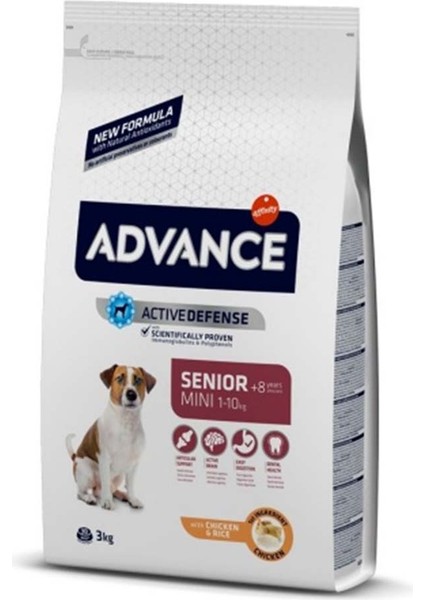 Active Defense Senior Mini 3kg Tavuklu Küçük Irk Yaşlı Köpek Maması