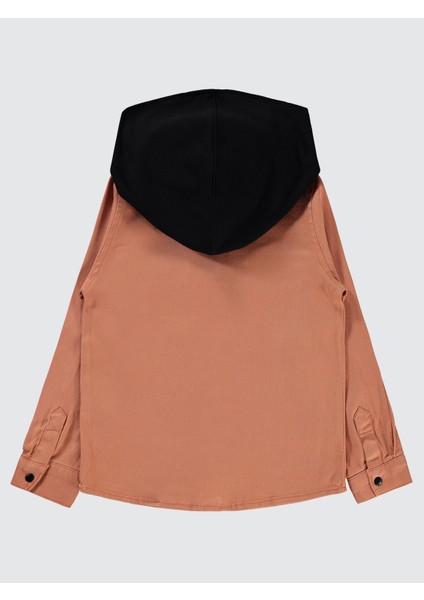 Erkek Çocuk Kapşonlu Gömlek 6-9 Yaş Kiremit fiyatları