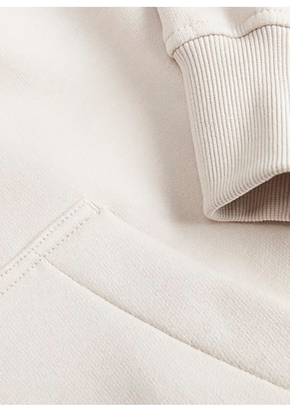 Kapüşon Yaka Ekru Erkek Sweatshırt 12269940_JCOAERO Front Prınt Sweat modelleri