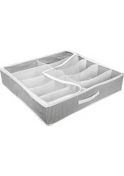 Ayakkabı Saklama Çantası 12 Bölmeli Shoes Under Ayakkabı Hurcu - Siyah Beyaz fiyatları