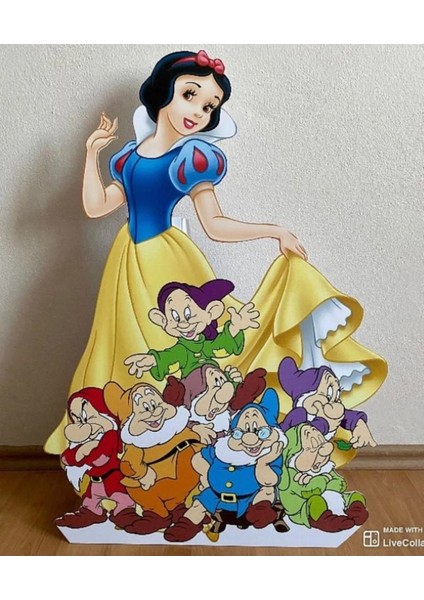 Pamuk Prenses ve Yedi Cüceler Masaüstü Ayaklı Pano