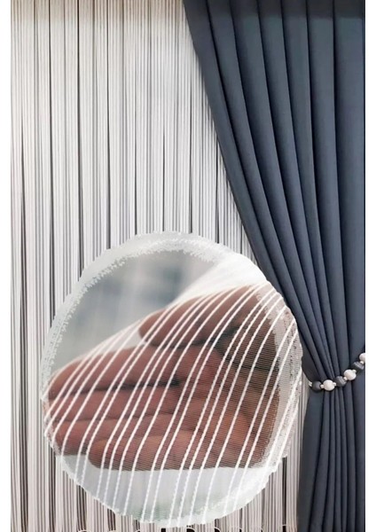 Çizgili Tül Perde Ekstra Gramajlı Dökümlü 1x3 Sık Pile - Kırışmaz Ütü Gerektirmez fiyatları