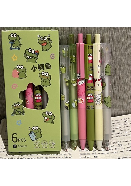 s 6 Adet Sevimli Nötr Kalemler Küçük Timsah Kalem St Uç Siyah Mürekkep Yazma Pürüzsüz Yumuşak Kavrama Estetik Kırtasiye Japonya Kawaii Kalem (Yurt Dışından) fiyatları