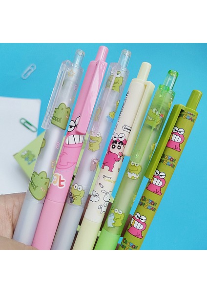 s 6 Adet Sevimli Nötr Kalemler Küçük Timsah Kalem St Uç Siyah Mürekkep Yazma Pürüzsüz Yumuşak Kavrama Estetik Kırtasiye Japonya Kawaii Kalem (Yurt Dışından) modelleri