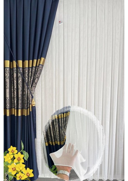 Örme Çelik Dökümlü Tül Perde Ekstra Gramajlı Dökümlü 1x3 Sık Pile - Kırışmaz Ütü Gerektirmez indirimleri