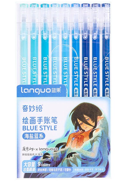 s 9 Adet Kawaii Morandi Gri Kalem Seti Çok Renkli Jel Mürekkepli Kalem Vintage Marker Göz Kalemi Tükenmez Kalem Okul Ofis Kırtasiye Hediye Kalem (Yurt Dışından)