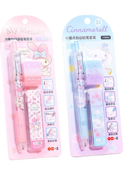 s Sanrio Otomatik Kalem Seti Kawaii Hello Kitty Melodi Pochacco Silgi Kalem Topu Aktif Kalem Okul Kırtasiye Ofis Malzemeleri Hediyeler (Yurt Dışından)