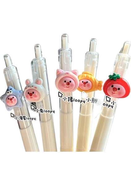 s Küçük Pug Yüksek Değerli Nötr Kalem Sevimli Pres Karbon Kalem Kız Kalp Su Kalemi Öğrenci Kırtasiye (Yurt Dışından)