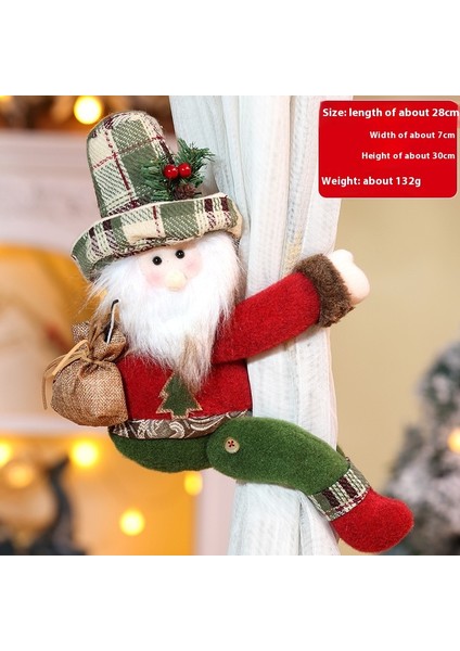 Noel Baba Perde Sarılma Noel Dekorasyon Malzemeleri Perde Toka (Yurt Dışından) modelleri