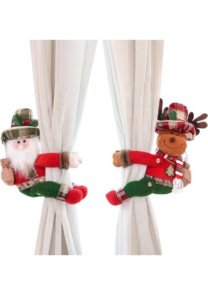 Noel Baba Perde Sarılma Noel Dekorasyon Malzemeleri Perde Toka (Yurt Dışından) indirimleri