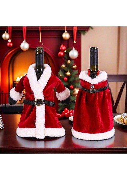 Noel Süsleri, Kırmızı Şarap Setleri, Şarap Şişeleri, Giysi Süslemeleri, Noel Şarap Şişesi Setleri (Yurt Dışından) modelleri