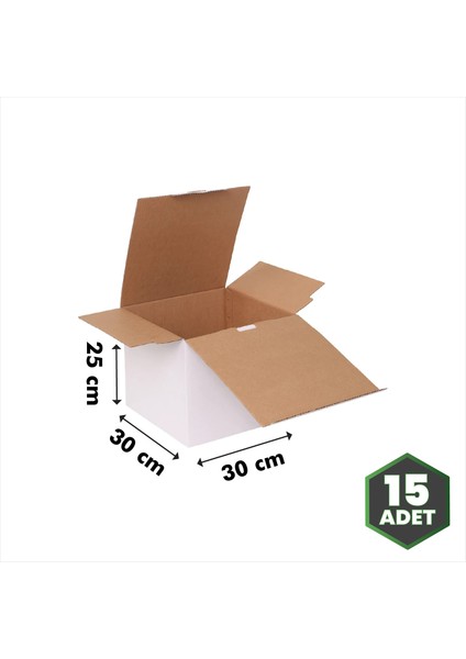 E-Ticaret Kutusu Dikey Beyaz 30X30X25 cm - 15 Adet