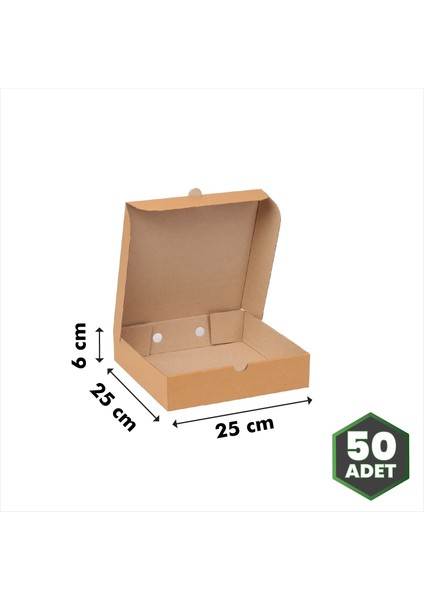 E-Ticaret Kutusu Kraft 25X25X6 cm -50 Adet