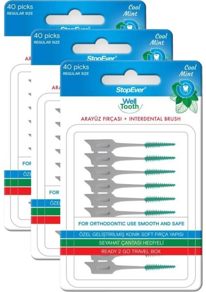 Well Tooth Arayüz Fırçası Normal Boy-40 Adet X3