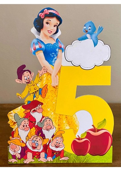 Pamuk Prenses ve Yedi Cüceler "5" Masaönü Ayaklı Pano