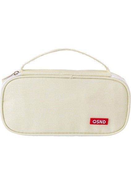 Basit Taşınabilir Çift Katmanlı Büyük Kapasiteli Kalem Çantası Oxford Kumaş Düz Renk Öğrenci Kırtasiye Saklama Kalem Kutusu Çantası (Yurt Dışından) modelleri