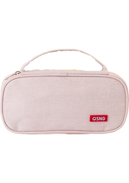 Basit Taşınabilir Çift Katmanlı Büyük Kapasiteli Kalem Çantası Oxford Kumaş Düz Renk Öğrenci Kırtasiye Saklama Kalem Kutusu Çantası (Yurt Dışından) indirimleri