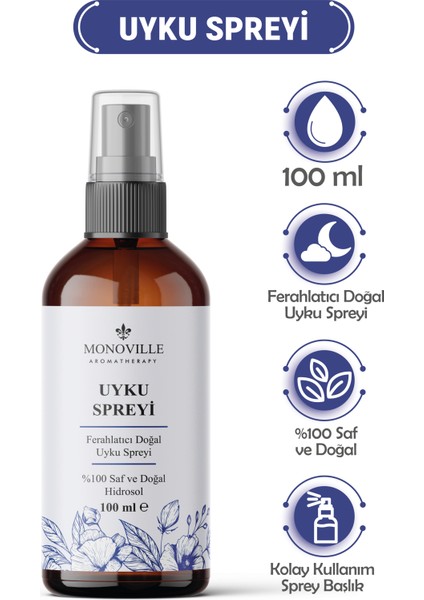 Uyku ve Yastık Spreyi 100 ml %100 Doğal (Sleep And Pillow Spray)