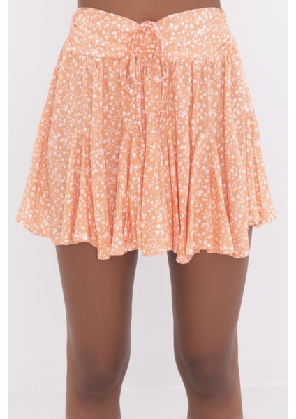 Çiçekli Viskon Fırfırlı Bağlamalı Lastikli Bohem Yazlık Bluz Mini Etek Ikili Takım fiyatları