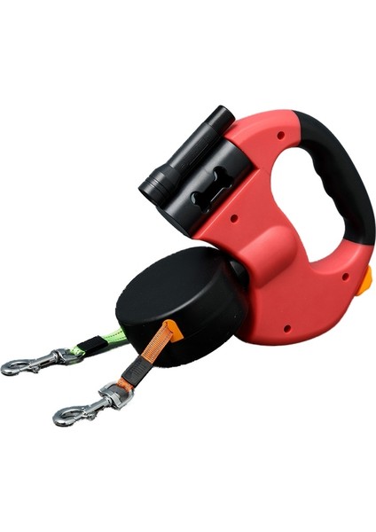 Bir Yedekte Iki Köpek Tasması, Orta Boy ve Küçük Köpek Teddy Pomeranian, Ikisi Bir Arada, Çift Başlı Otomatik Geri Çekilebilir Köpek Tasması (Yurt Dışından)