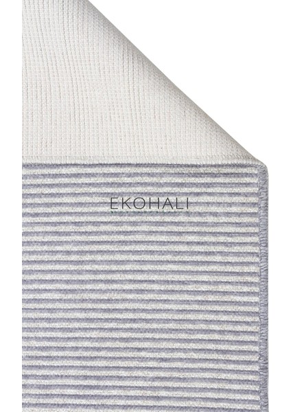 Ada Koleksiyonu Yumuşak Dokulu Kaymaz Tabanlı Dokuma Kilim Ada Plain Gri fiyatları