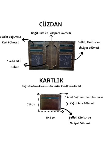 Orlando Hakiki Deri Erkek Cüzdanı Kartlık Hediyeli