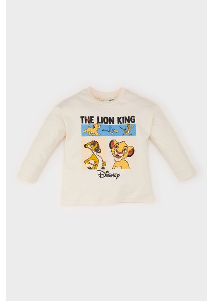 Erkek Bebek Disney Lion King Bisiklet Yaka Uzun Kollu Tişört D6297A524WN