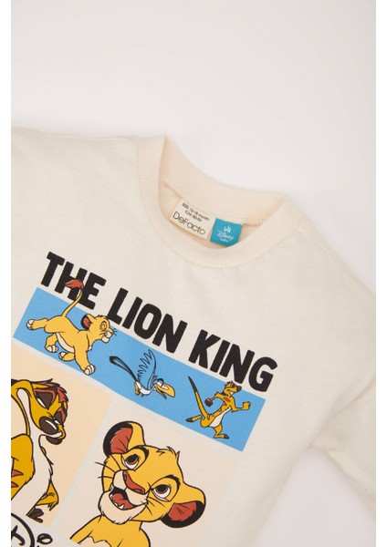 Erkek Bebek Disney Lion King Bisiklet Yaka Uzun Kollu Tişört D6297A524WN