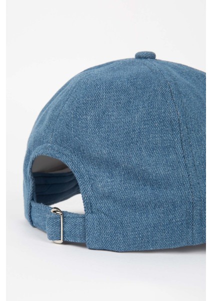 Kız Çocuk Nakışlı Jean Cap Şapka C0587A824SM