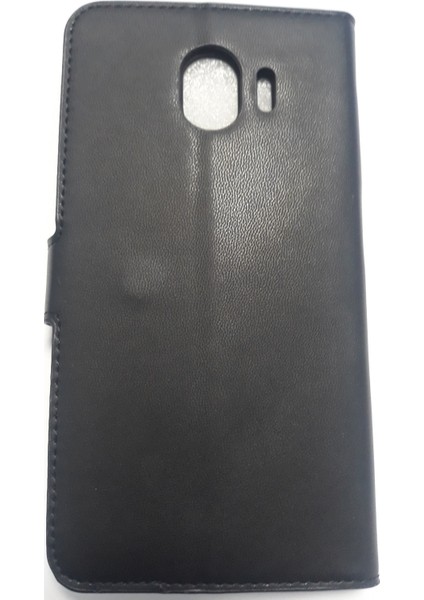 Samsung J4 Kartlıklı Para Bölmeli Stand Olabilen Silikon Kasalı Lüx Cüzdan Kılıf