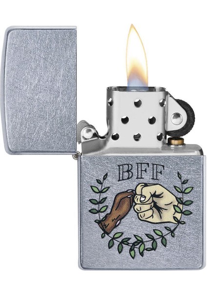 Paw Bump Design Street Chrome Pocket Çakmak - 49007-00063-MODEL20