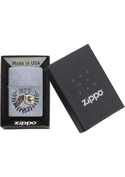 Paw Bump Design Street Chrome Pocket Çakmak - 49007-00063-MODEL20