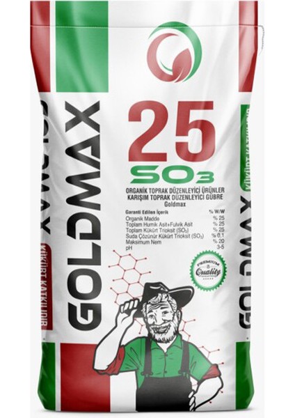 Goldmax Kükürt % 25 ve Humic Asit % 25 Gübre 25 Kg