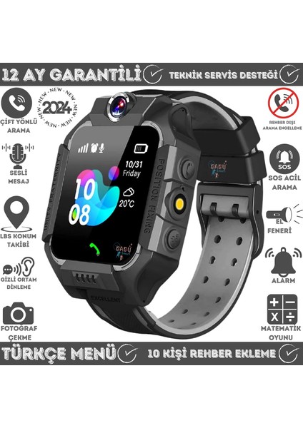 Ekmekteknem Q19 Lbs Konumlu Akıllı Çocuk Takip Saati Sim Kartlı Arama, Kameralı, Gizli Dinleme Özellikli