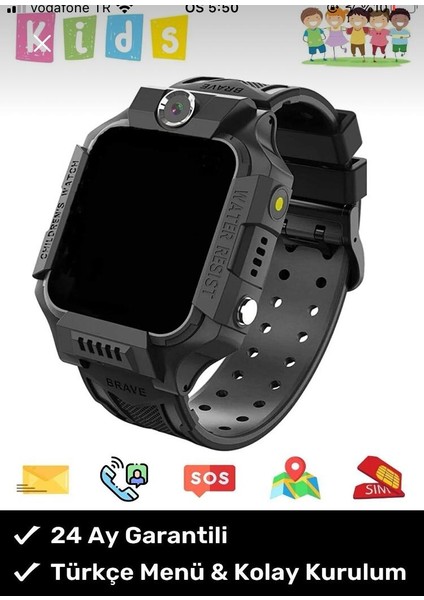Ekmekteknem Q19 Lbs Konumlu Akıllı Çocuk Takip Saati Sim Kartlı Arama, Kameralı, Gizli Dinleme Özellikli fiyatları
